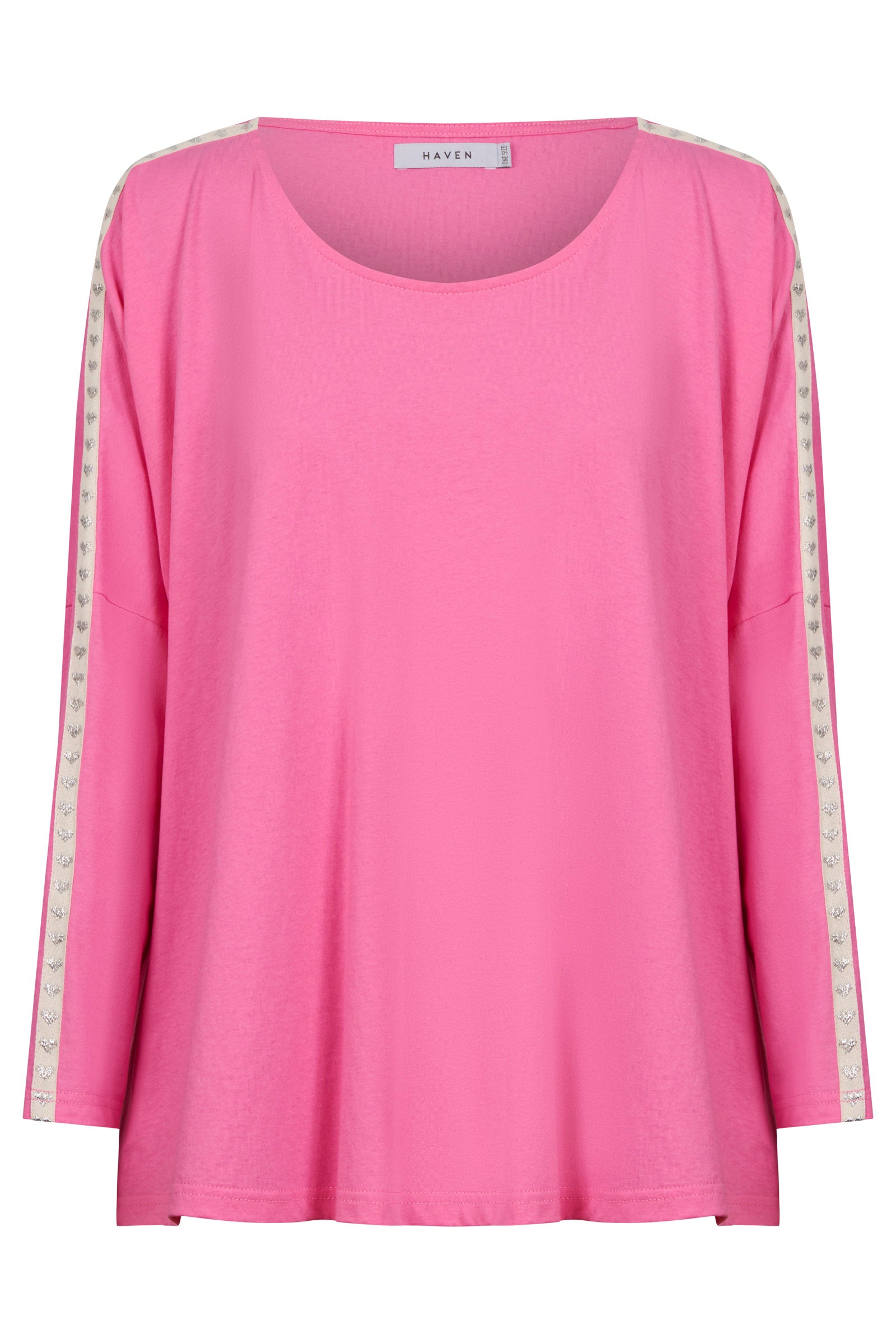 Elba Heart Long Sleeve Tshirt - Pink