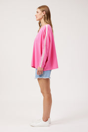 Elba Heart Long Sleeve Tshirt - Pink