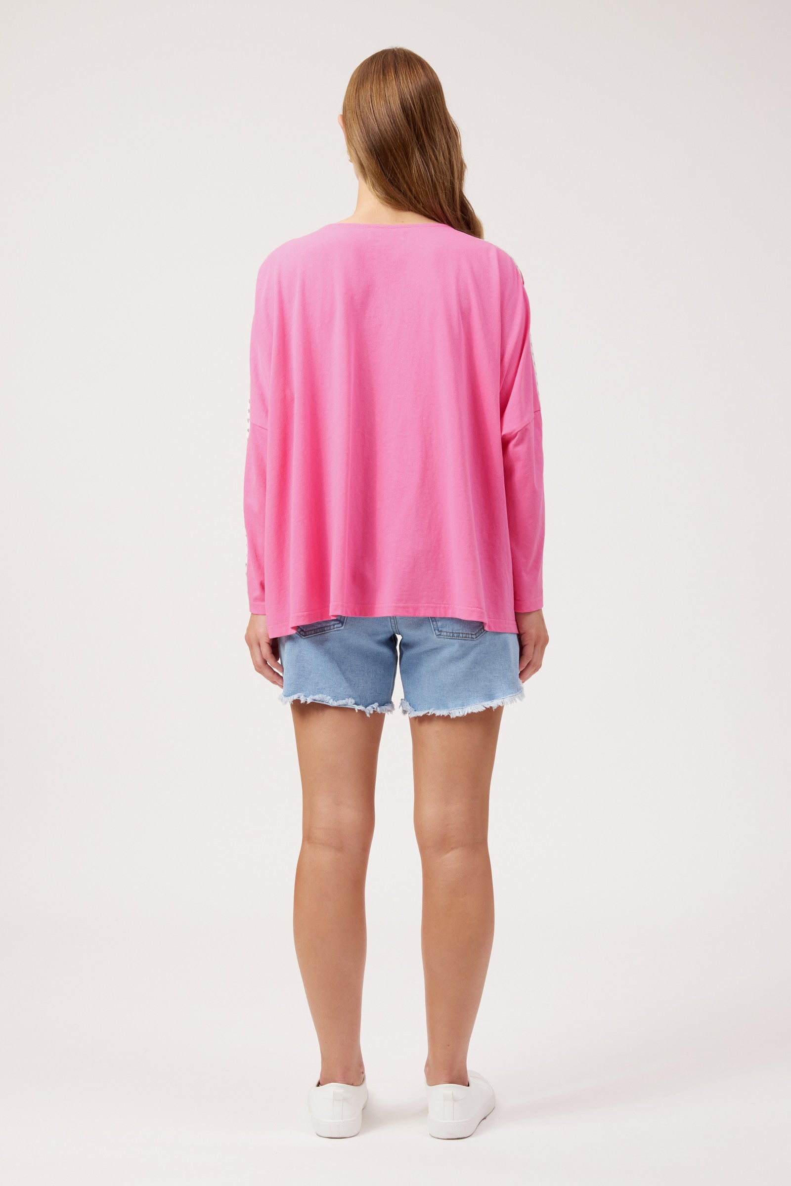 Elba Heart Long Sleeve Tshirt - Pink