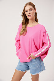 Elba Heart Long Sleeve Tshirt - Pink