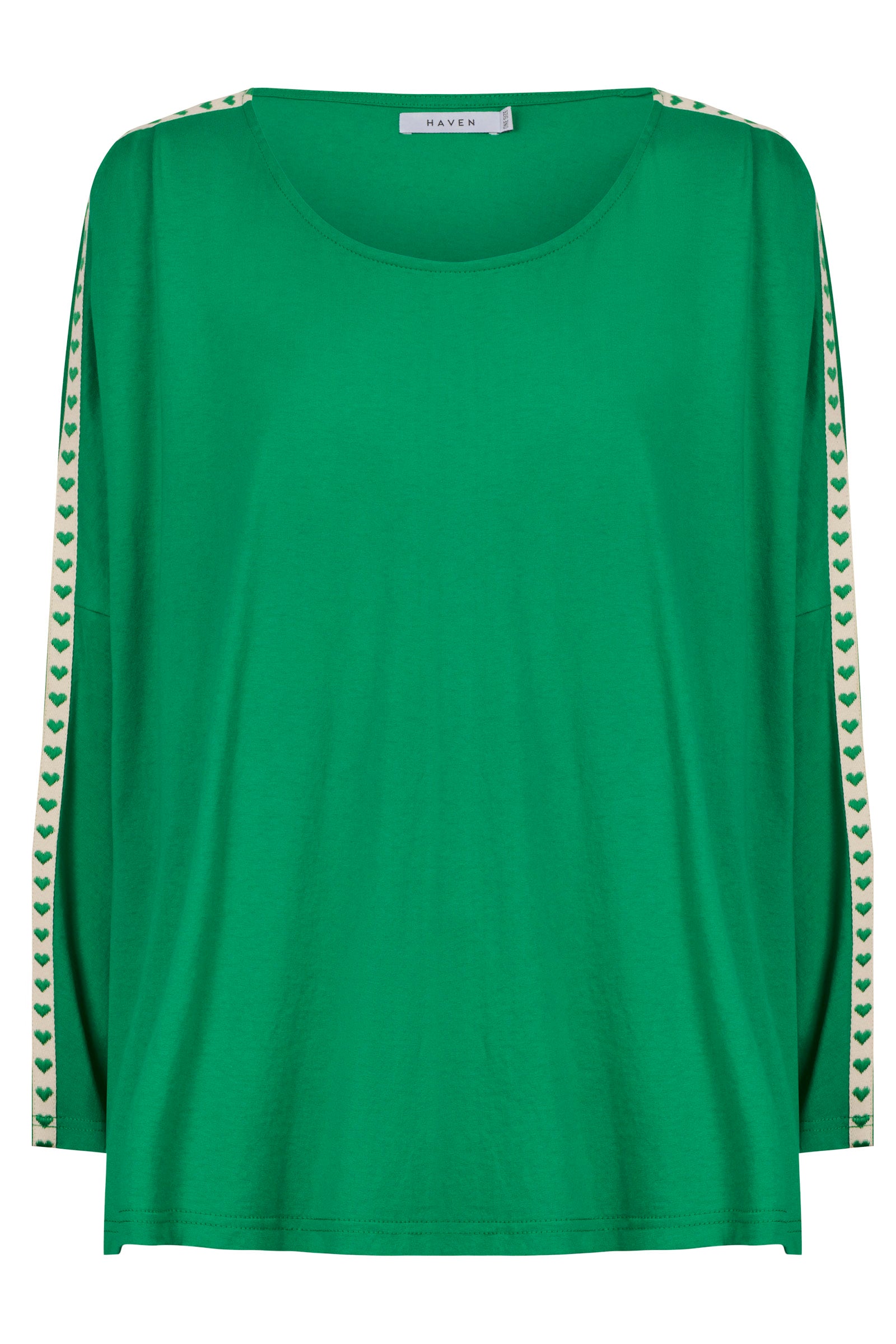 Elba Heart Long Sleeve Tshirt - Green