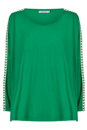 Elba Heart Long Sleeve Tshirt - Green