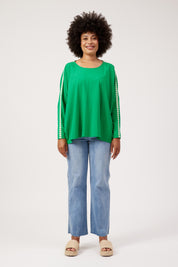 Elba Heart Long Sleeve Tshirt - Green
