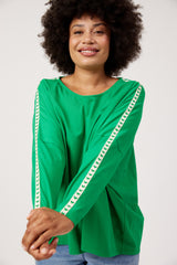 Elba Heart Long Sleeve Tshirt - Green