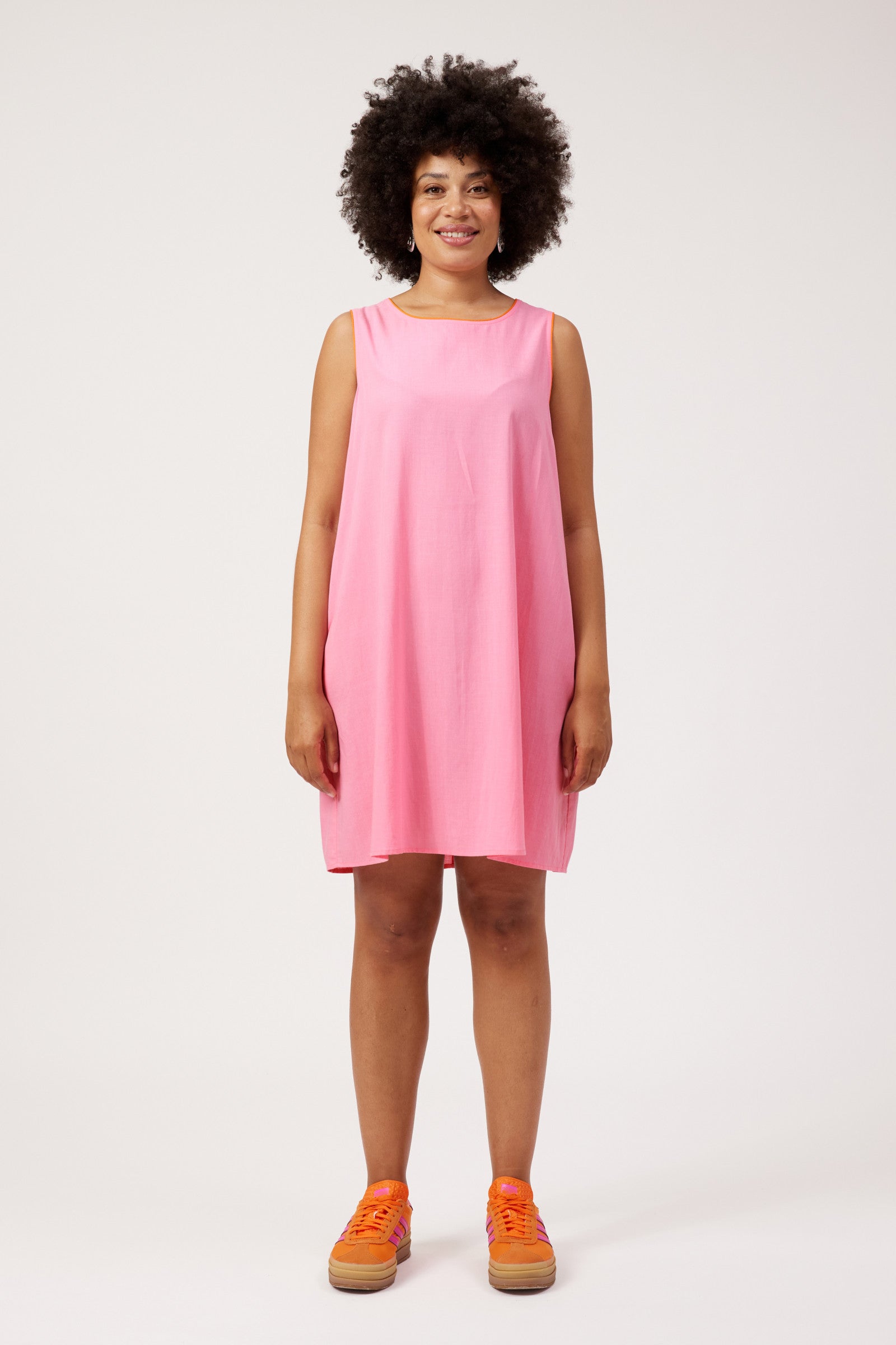 Positano Contrast Dress - Pink