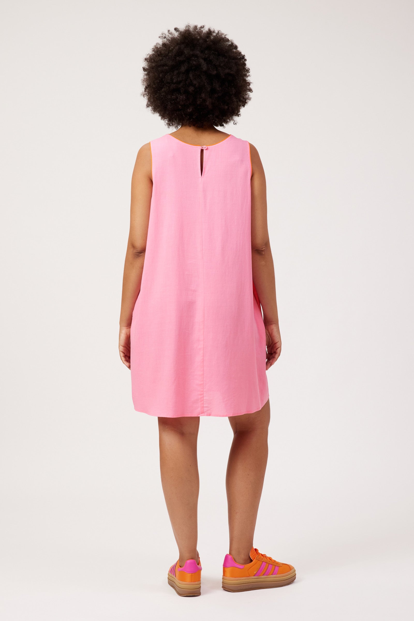Positano Contrast Dress - Pink