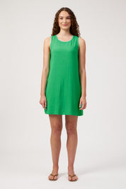 Positano Contrast Dress - Green