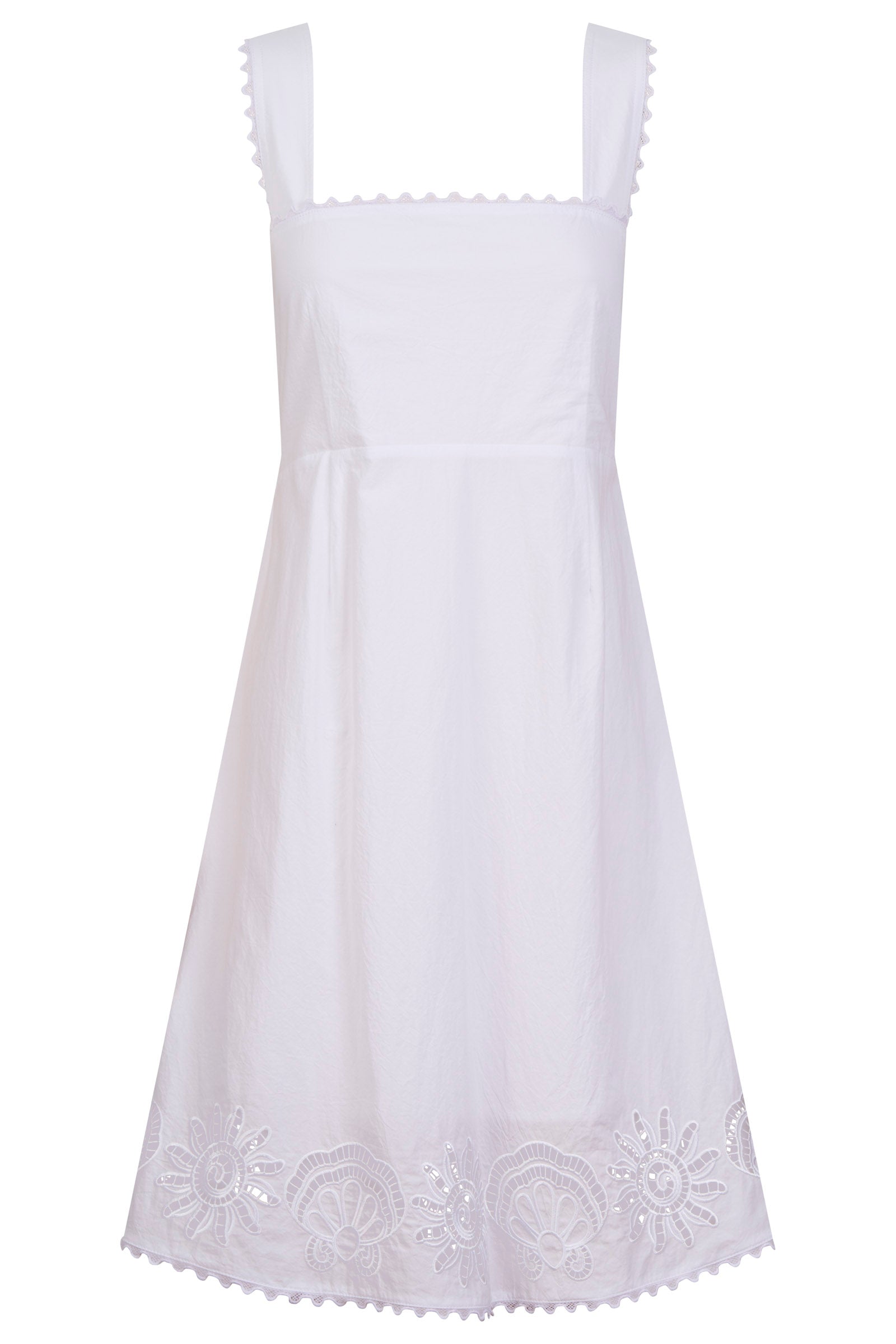 Larissa Broderie Dress - White