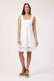 Larissa Broderie Dress - White