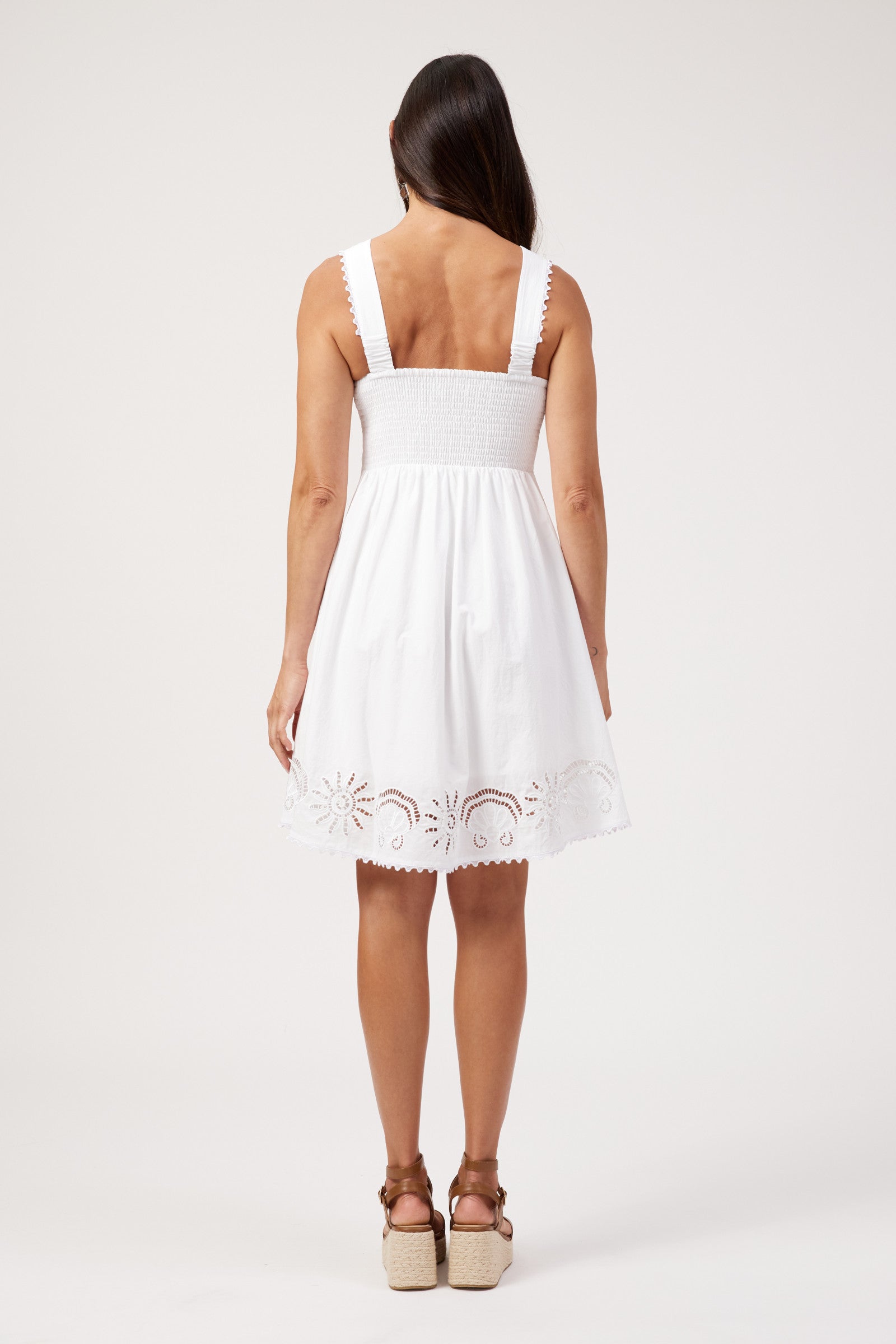 Larissa Broderie Dress - White