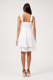 Larissa Broderie Dress - White
