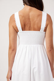 Larissa Broderie Dress - White