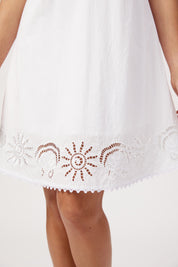 Larissa Broderie Dress - White