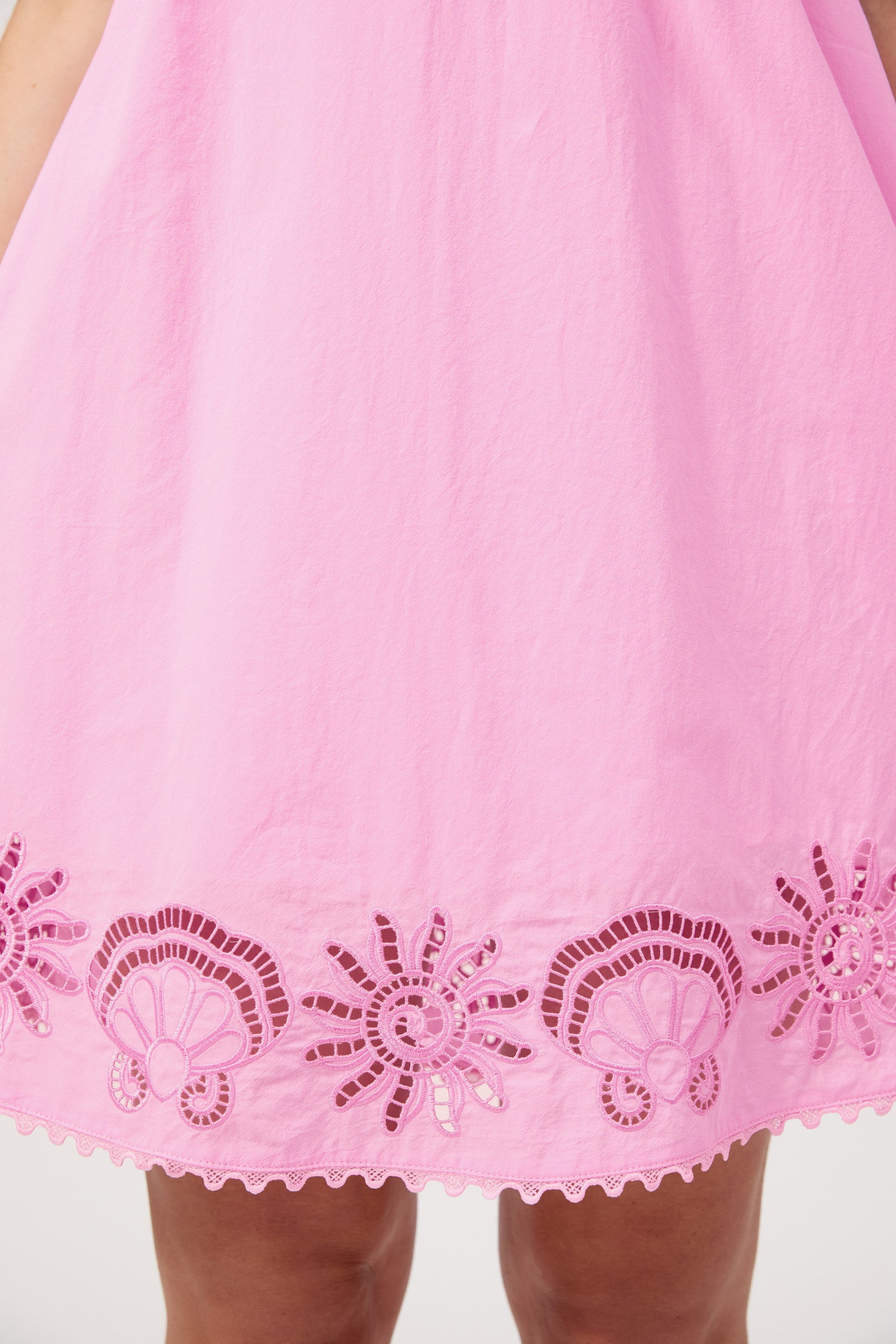 Larissa Broderie Dress - Pink