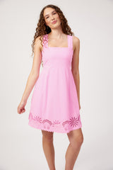 Larissa Broderie Dress - Pink