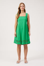 Larissa Broderie Dress - Green