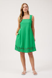 Larissa Broderie Dress - Green