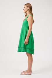 Larissa Broderie Dress - Green