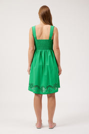 Larissa Broderie Dress - Green