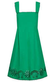 Larissa Broderie Dress - Green