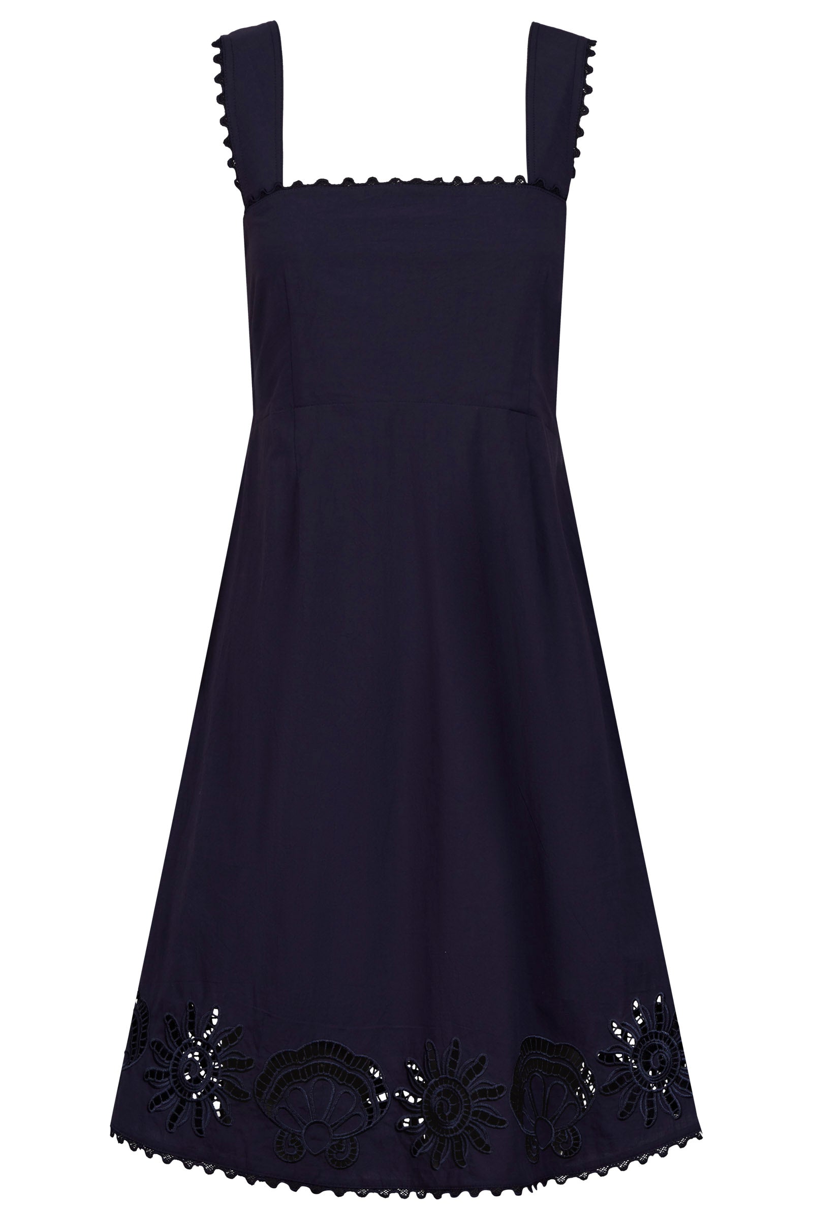 Larissa Broderie Dress - Navy