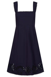 Larissa Broderie Dress - Navy