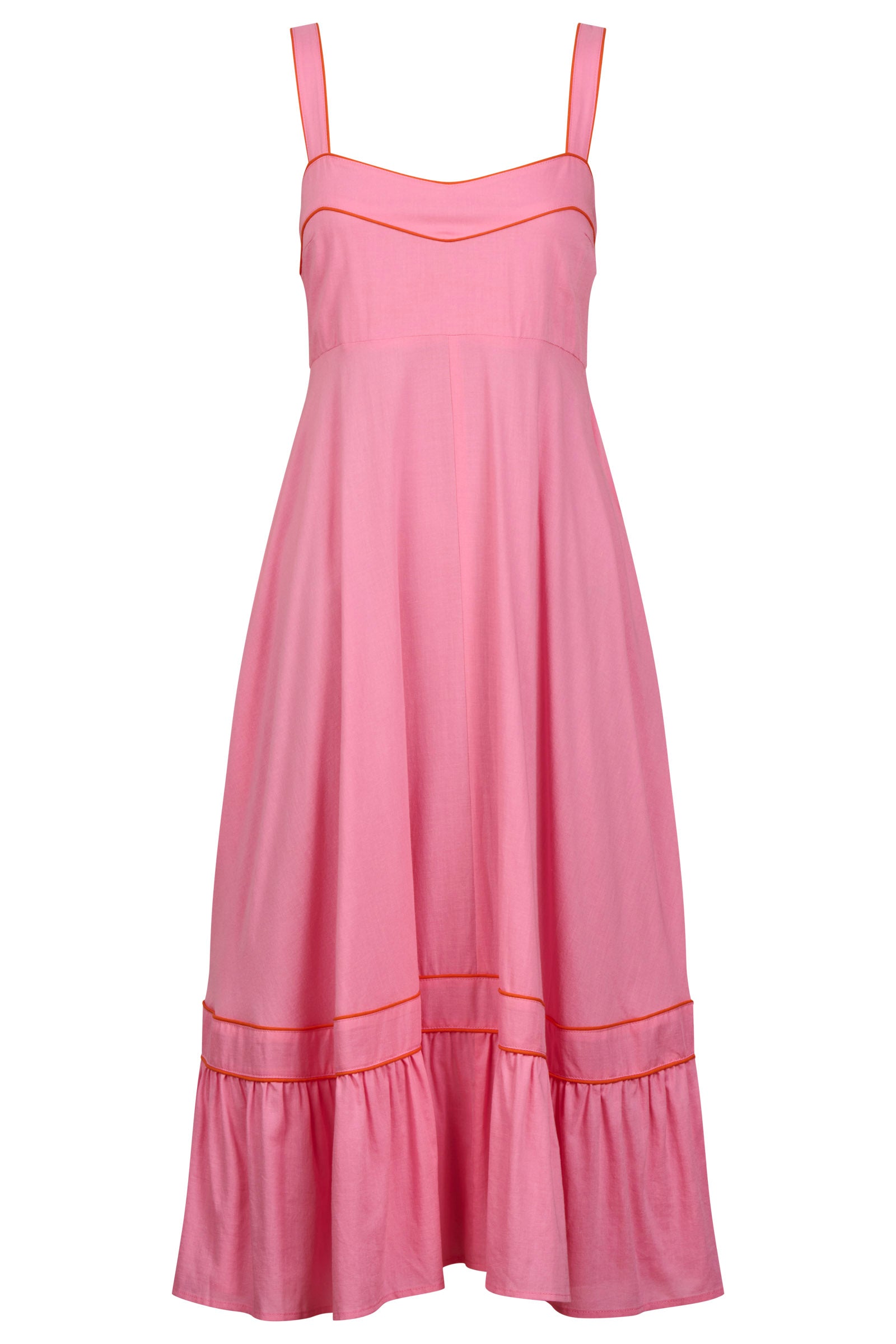 Positano Contrast Midi Dress - Pink