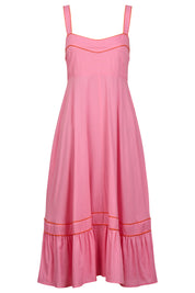 Positano Contrast Midi Dress - Pink