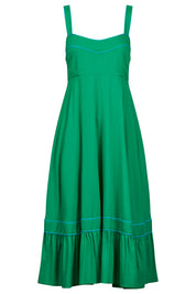 Positano Contrast Midi Dress - Green