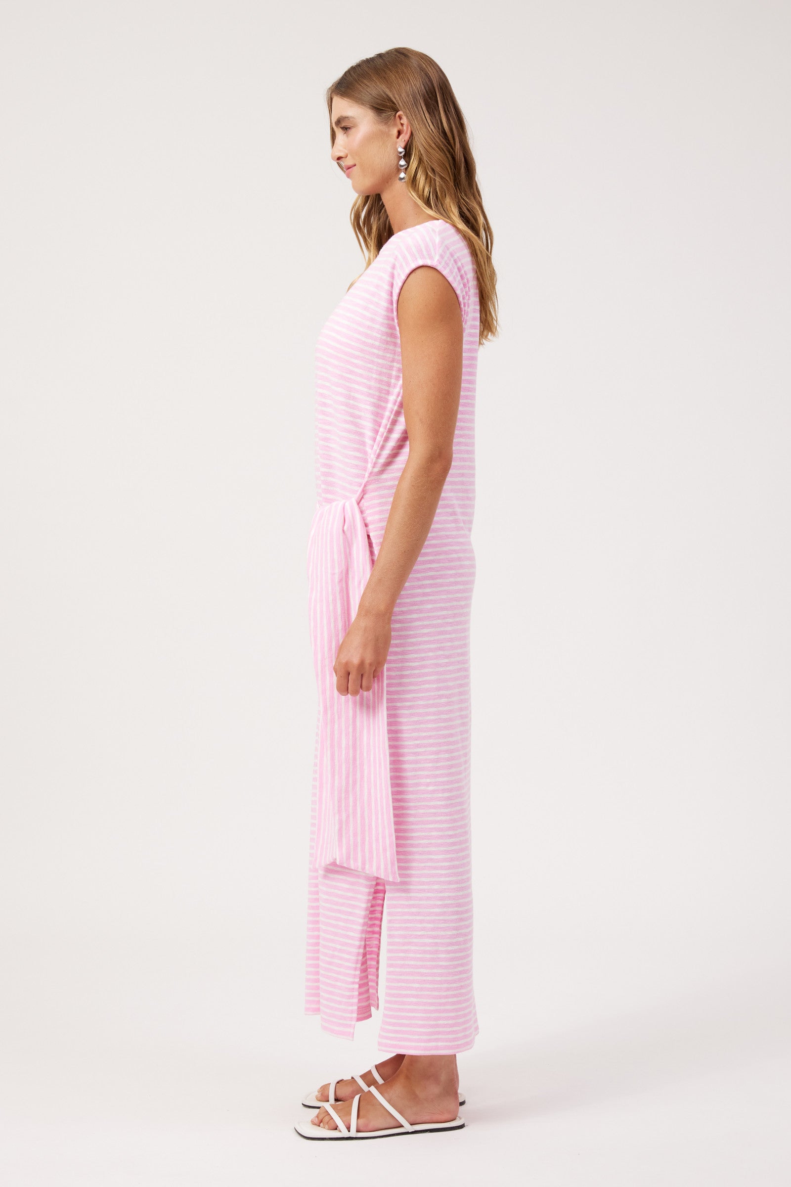 Tropea Stripe Tie Dress - Pink