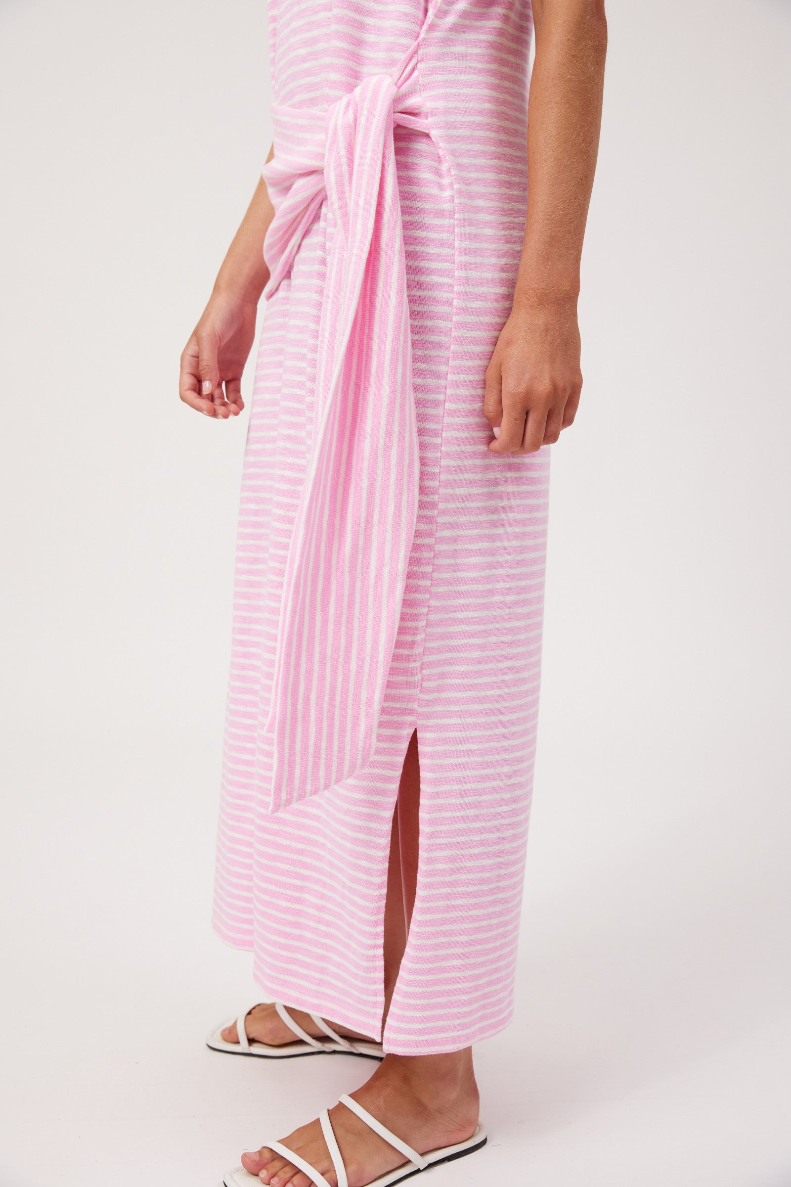 Tropea Stripe Tie Dress - Pink