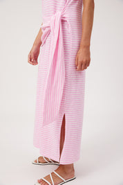 Tropea Stripe Tie Dress - Pink