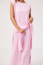 Tropea Stripe Tie Dress - Pink