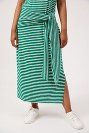 Tropea Stripe Tie Dress - Green