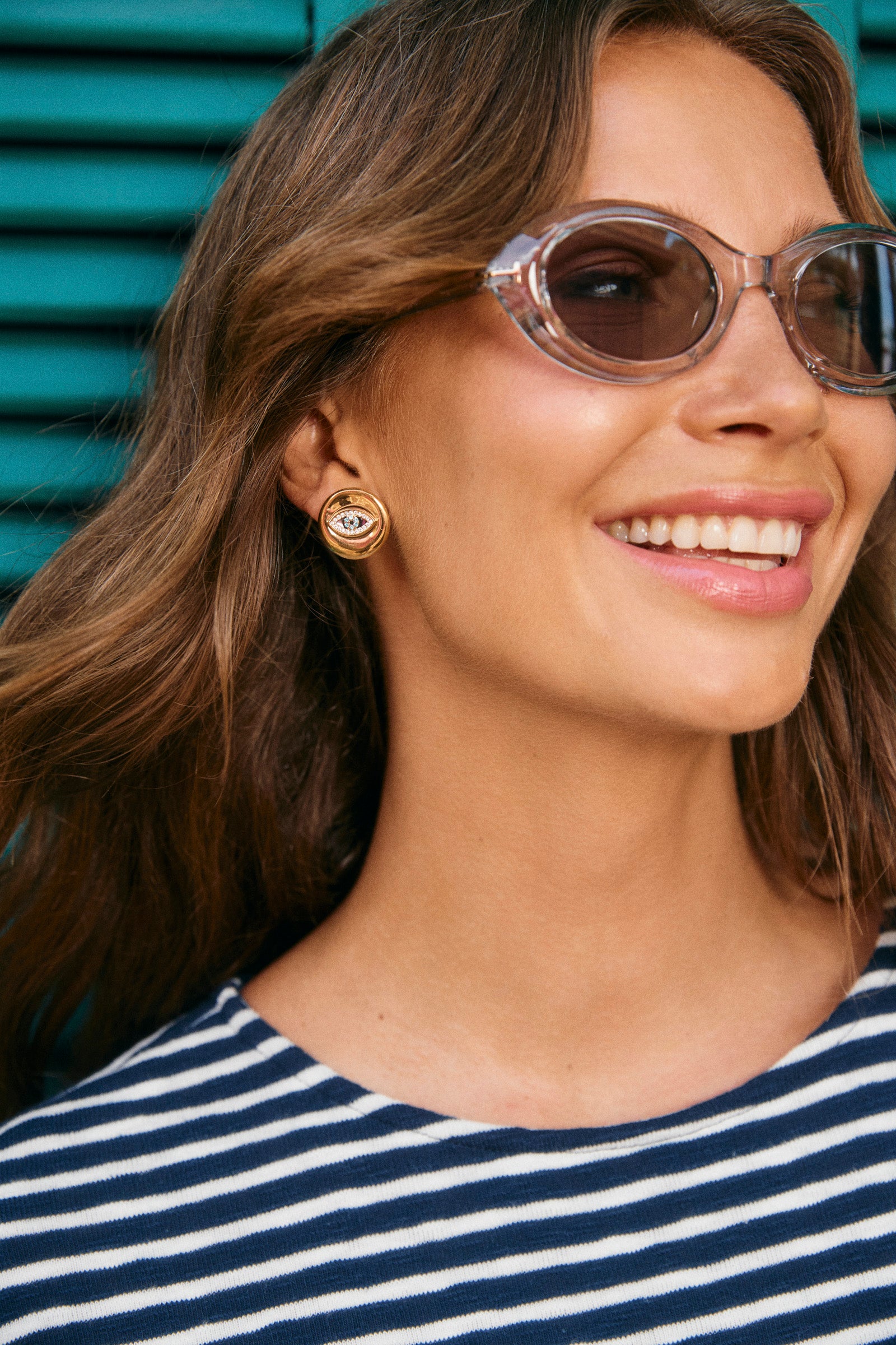 Mati Crystal Earring - Circle