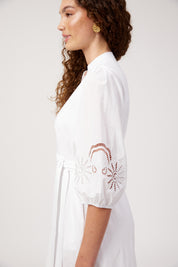 Larissa Broderie Maxi Dress - White