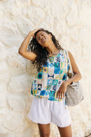 Larissa Broderie Short - White