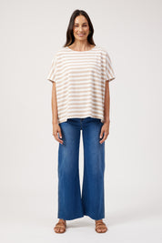 Kos Stripe Tshirt - Sand