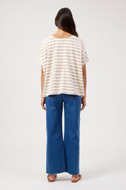 Kos Stripe Tshirt - Sand