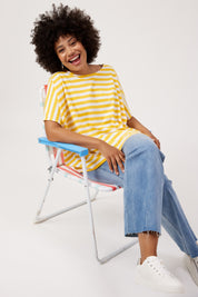 Kos Stripe Tshirt - Yellow