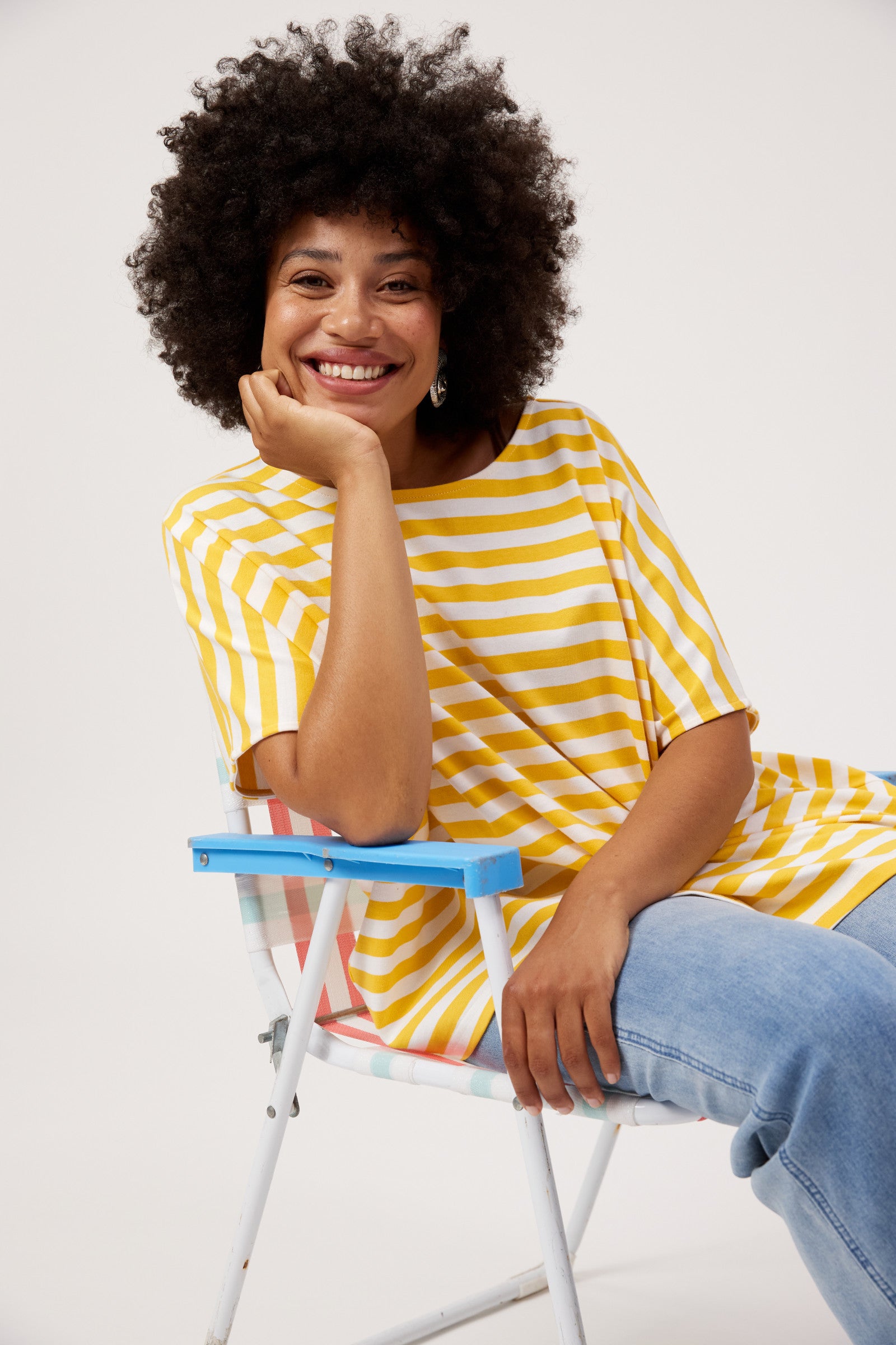 Kos Stripe Tshirt - Yellow