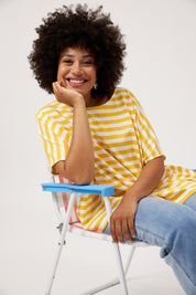 Kos Stripe Tshirt - Yellow