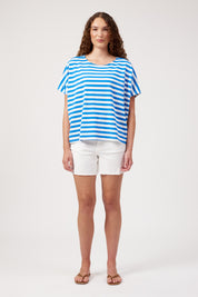 Kos Stripe Tshirt - Blue