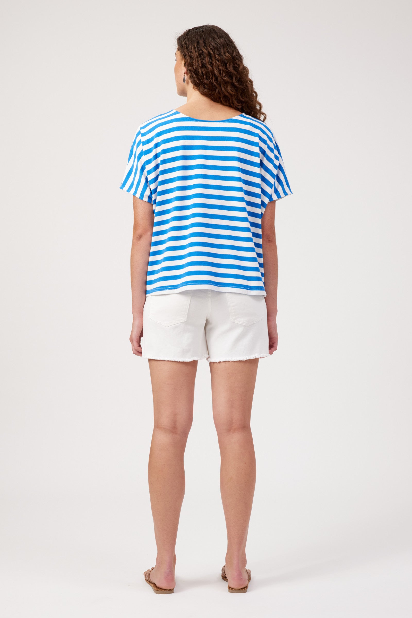 Kos Stripe Tshirt - Blue