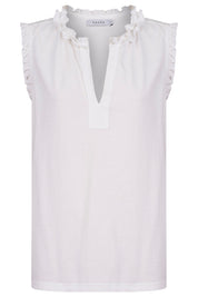 Athens Frill Tank - White