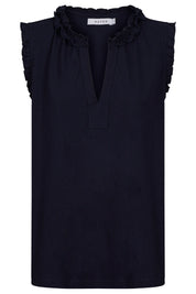 Athens Frill Tank - Navy