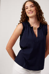 Athens Frill Tank - Navy