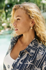 Mati Blue Earring - Tear Drop