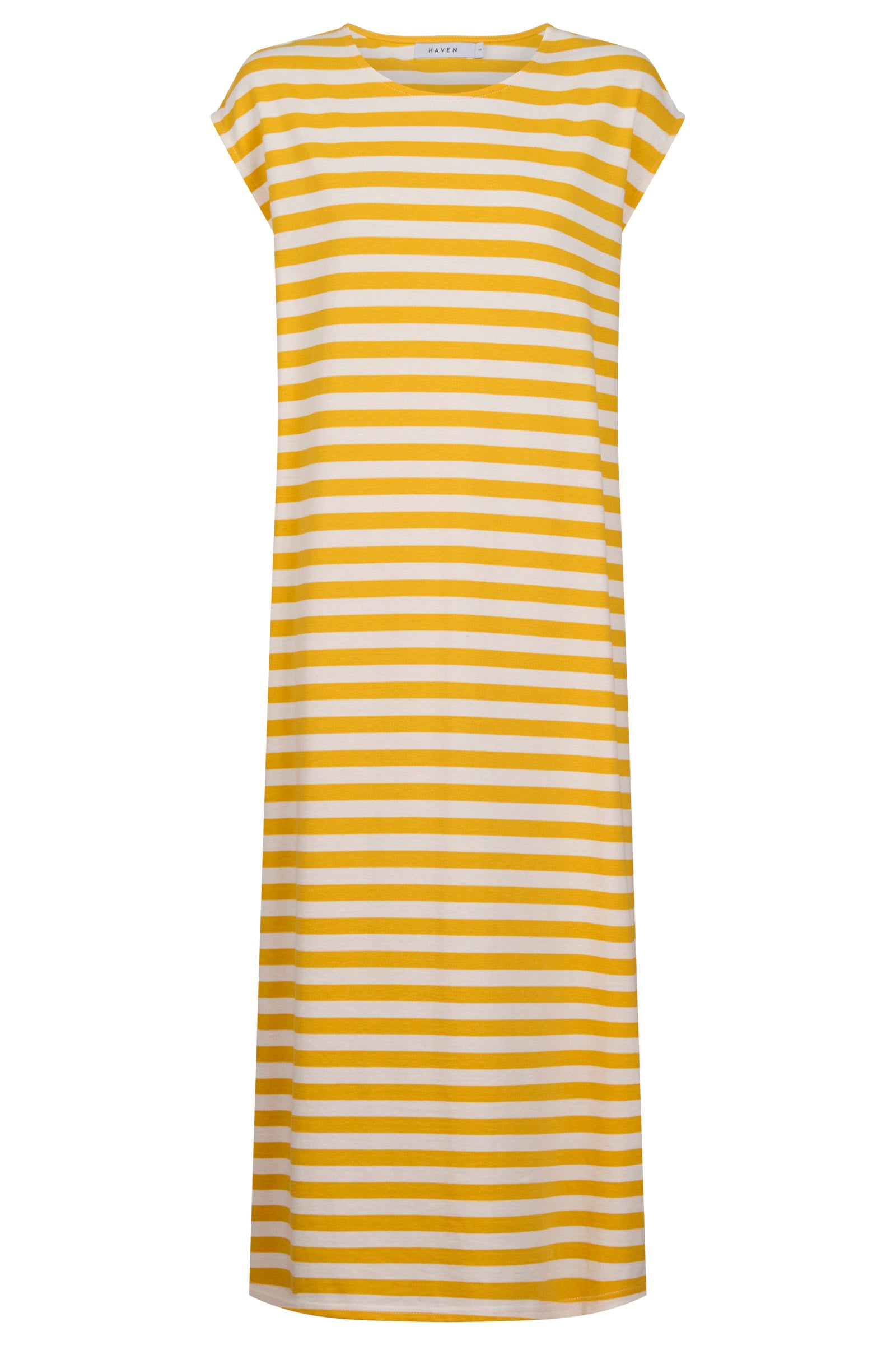 Kos Stripe Tshirt Dress - Yellow