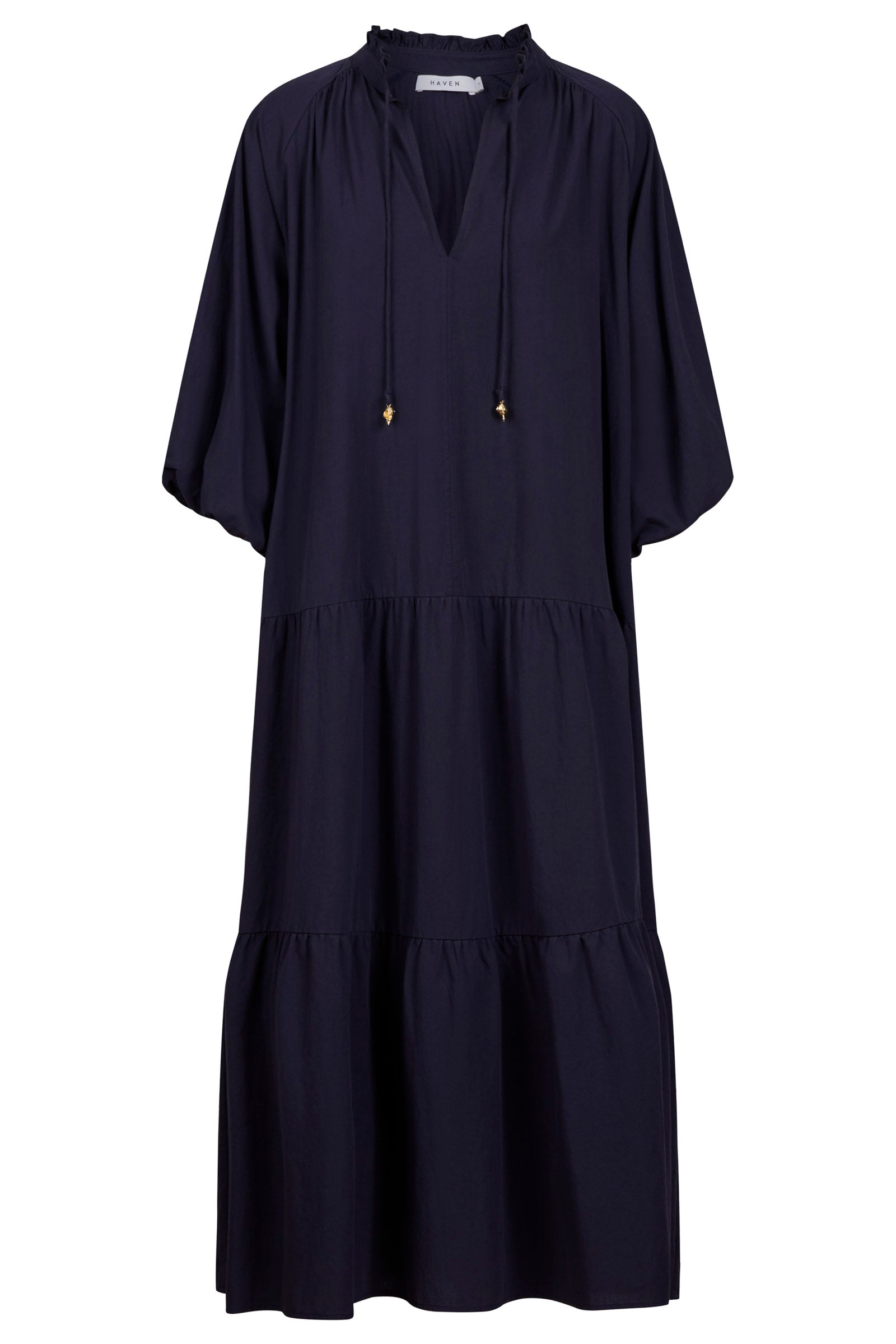 Crete Tiered Maxi Dress - Navy